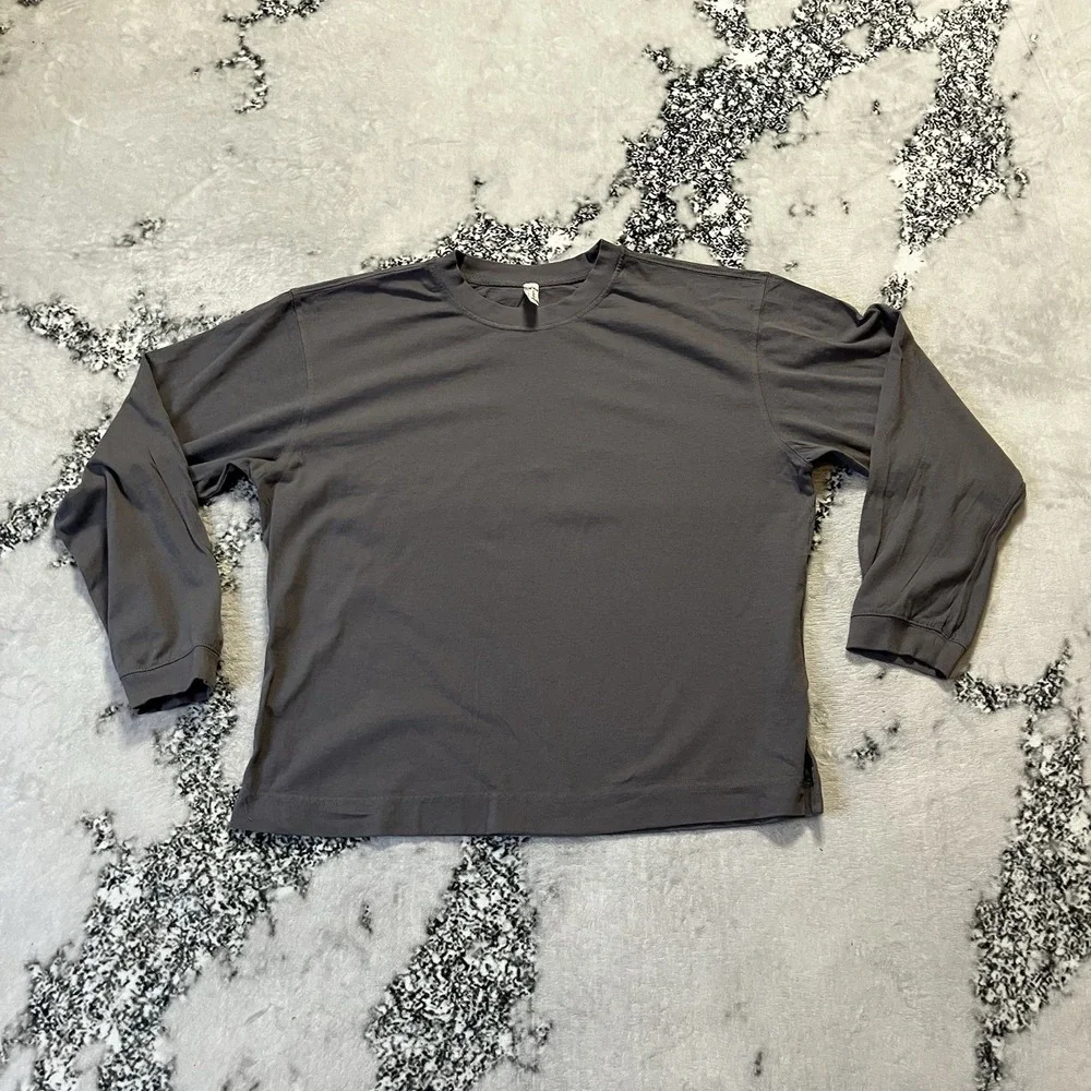 Free People Intimately Top Womens Size XS Taupe‎ Relaxed Long Sleeve Shirt